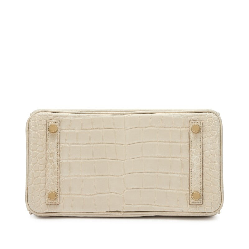 Hermès
Beton Matte Mississippiensis Alligator Birkin 25 Gold Hardware